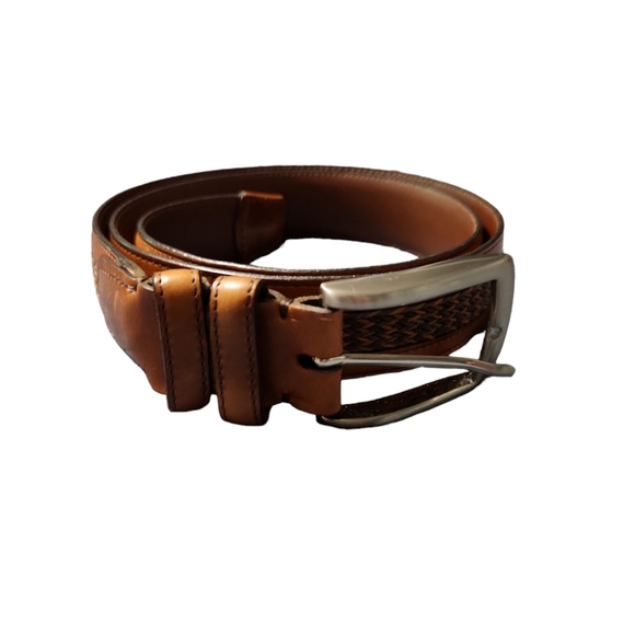 Torino Waxhide Harness brown leather with a woven inlay  size 36 - Picture 2 of 6